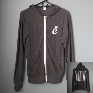 Cat Lady Long Sleeve Zipper Jacket/Hoodie, Medium